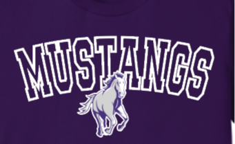 Mustangs Horse BELLA+CANVAS® Unisex Team Purple Short Sleeve Tee