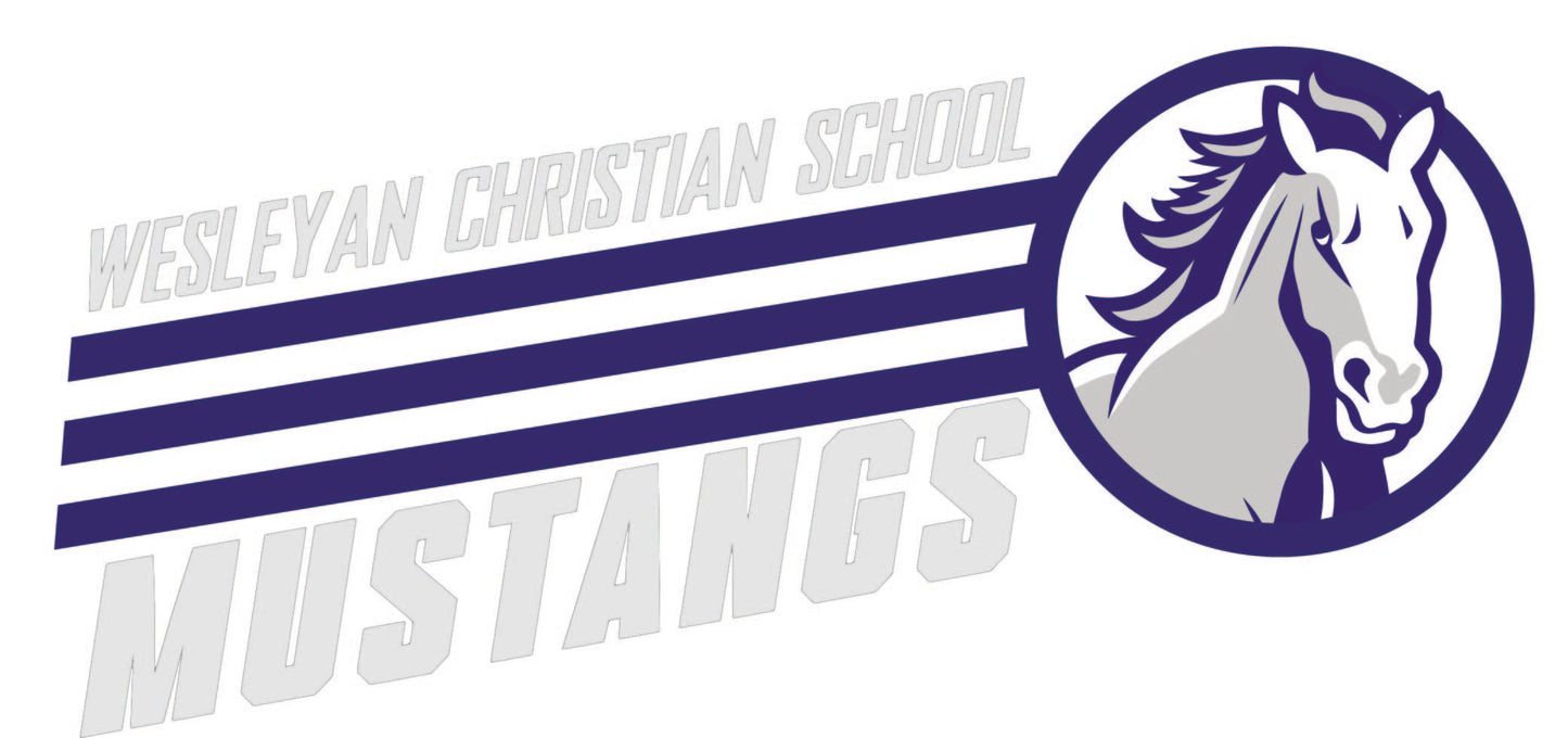 Vintage Design Wesleyan Christian School Mustangs Long Sleeve