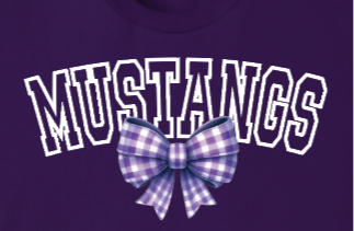 Mustangs Bow BELLA+CANVAS® Unisex Team Purple Short Sleeve Tee