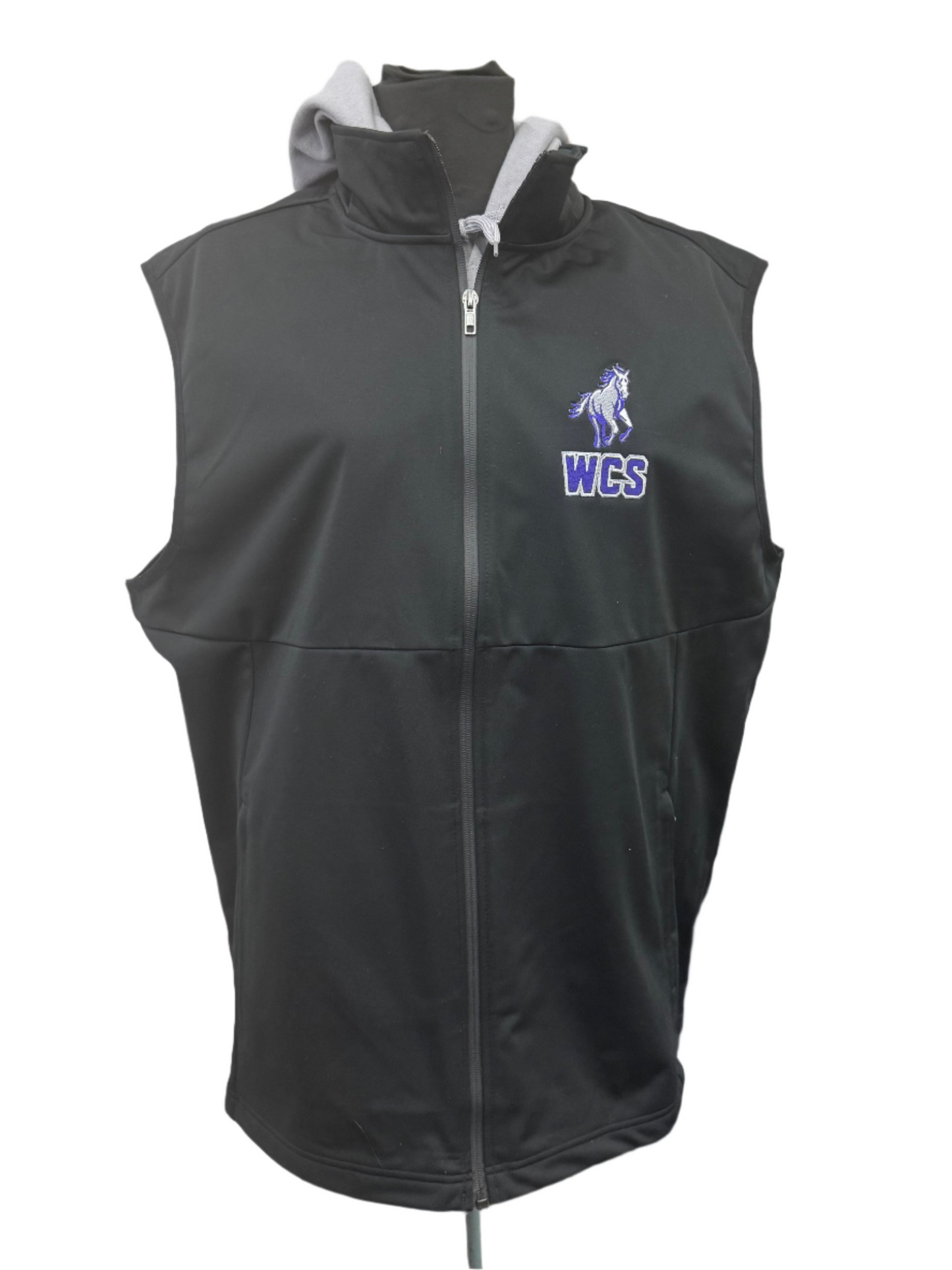 Black Sport-Tek® Soft Shell Vest with Embroidered Left chest design