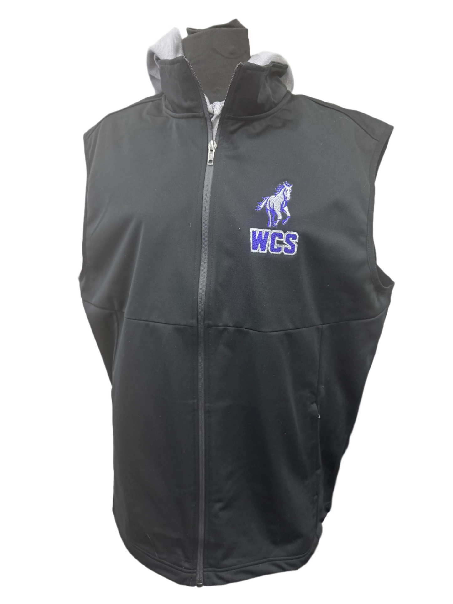 Black Sport-Tek® Soft Shell Vest with Embroidered Left chest design