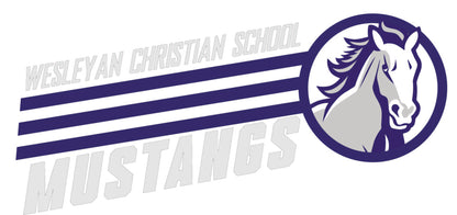Vintage Design Wesleyan Christian School Mustangs Long Sleeve