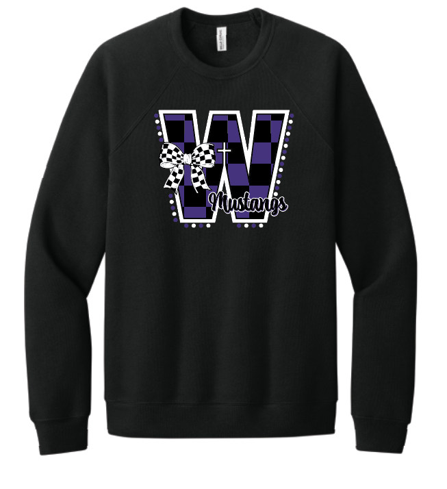 RETRO CHECK Mustangs Crewneck