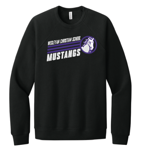Vintage Horse Wesleyan Christian School Mustangs Crewneck