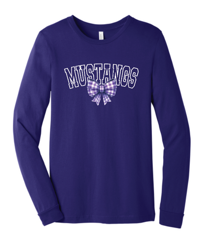Mustangs Bow Long Sleeve Tee