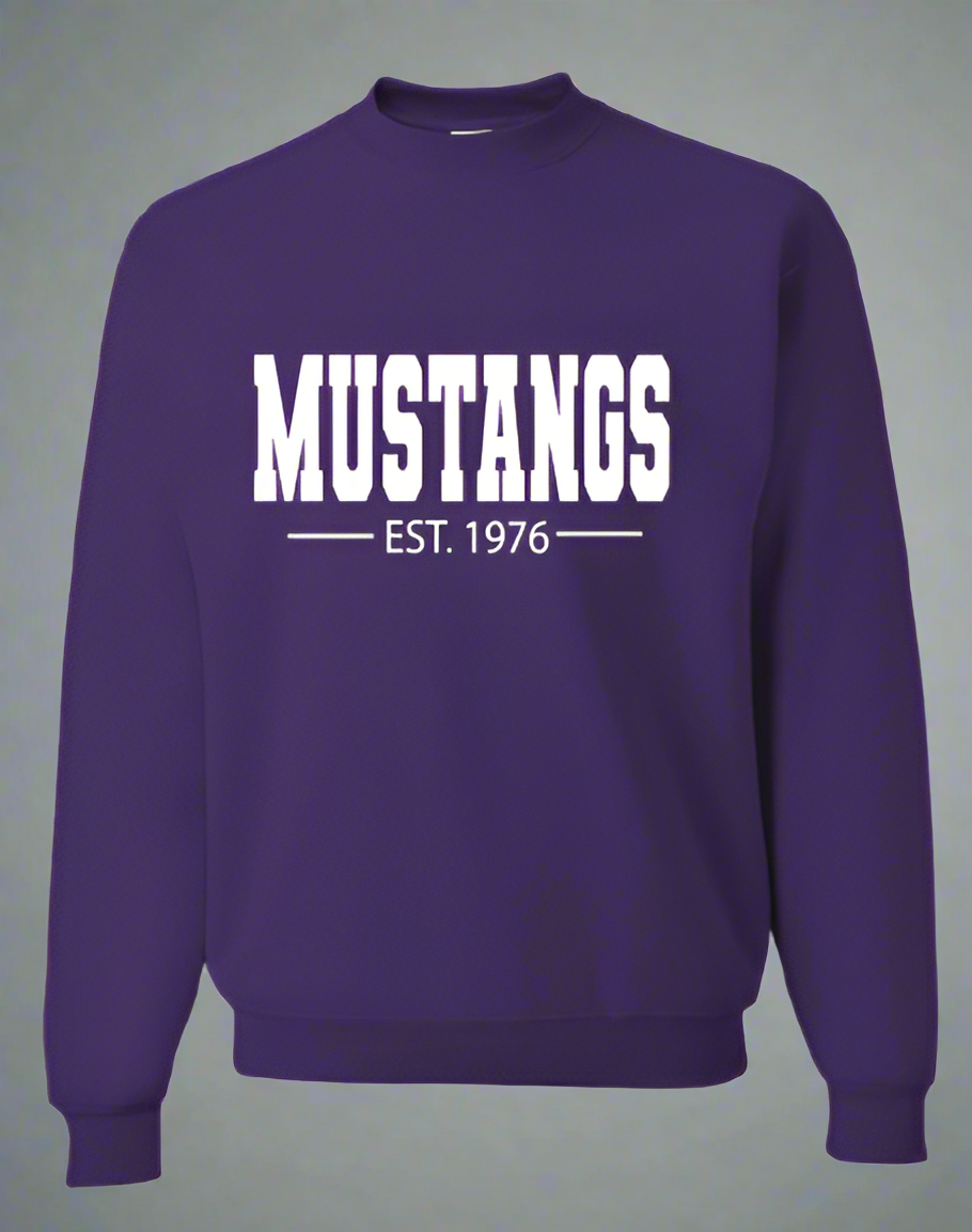 Mustangs Purple Crewneck Sweatshirt